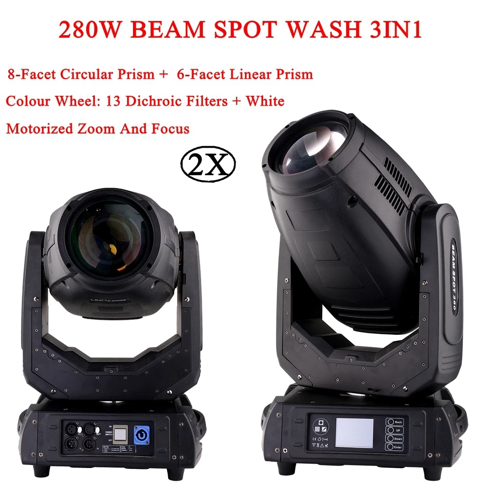 2 шт./лот прожектор NWE 280 Вт 10R 3 в 1 с движущейся головкой DMX512 16/24 канала вечерние