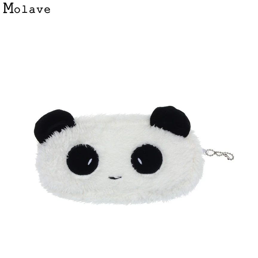 

Naivety New Mini Cute Plush Panda Pen Pencil Case Cosmetic Makeup Bag Coin Purse Wallet Good For Gift JUL28 drop shipping