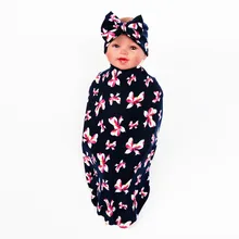 Удобный и практичный комплект для новорожденных 0-12, хлопчатобумажное одеяльце+ повязка на голову, мягкий хлопковый спальный комплект для младенца