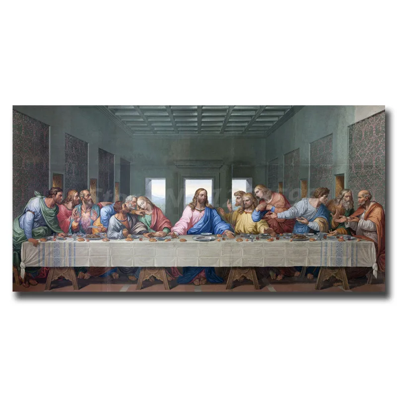 Иисус Христос Тайная вечеря леонидо да Винчи холст картина печать гостиная домашний декор Современное украшение на стену, живопись маслом плакат