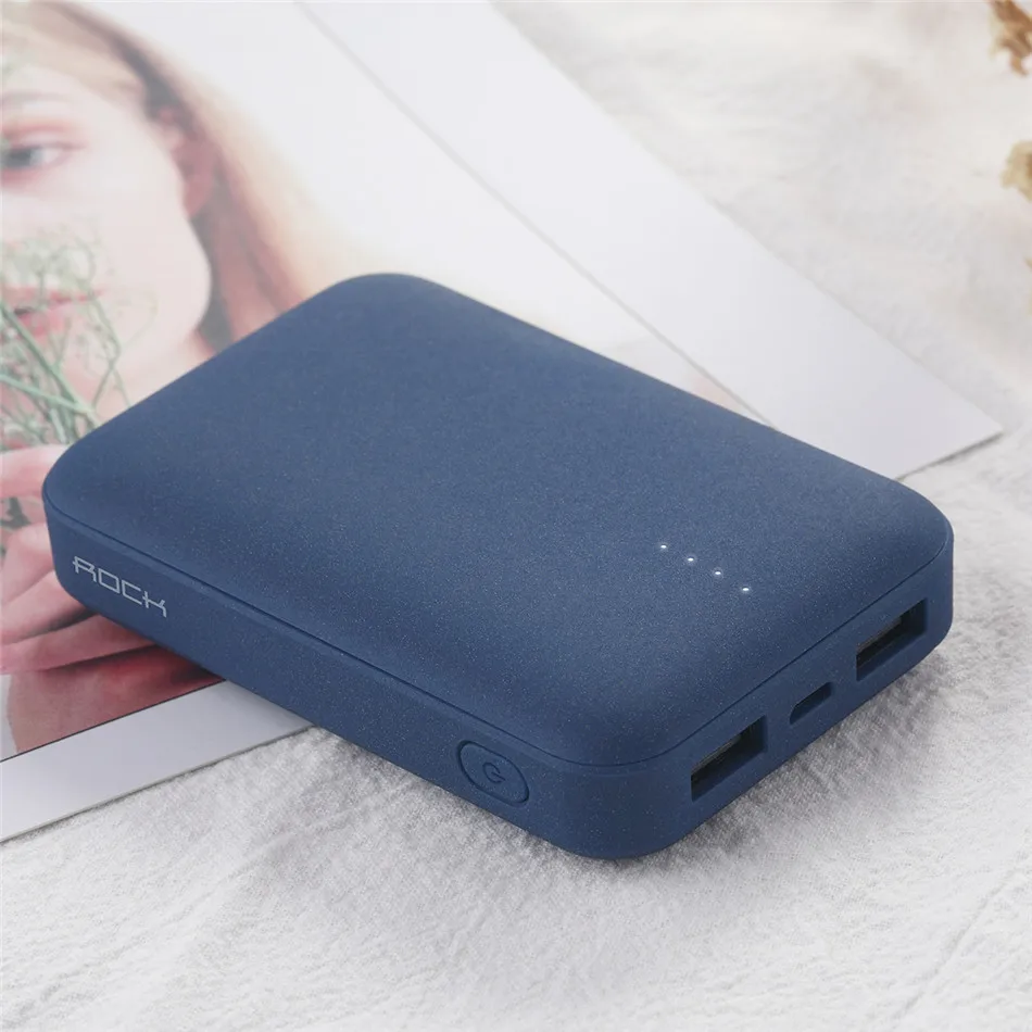 ROCK Mini 10000 mAh портативное ультратонкое полимерное зарядное устройство для iPhone SamSung Xiaomi huawei и других устройств