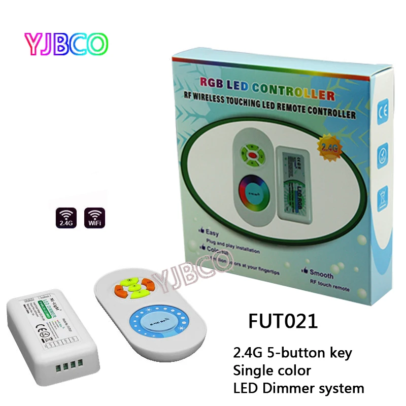 

2.4G wifi FUT021 Single color Milight DC12V/24V 10A RF 2.4G Hz dimmer LED brightness dimming Controllerandor led strip