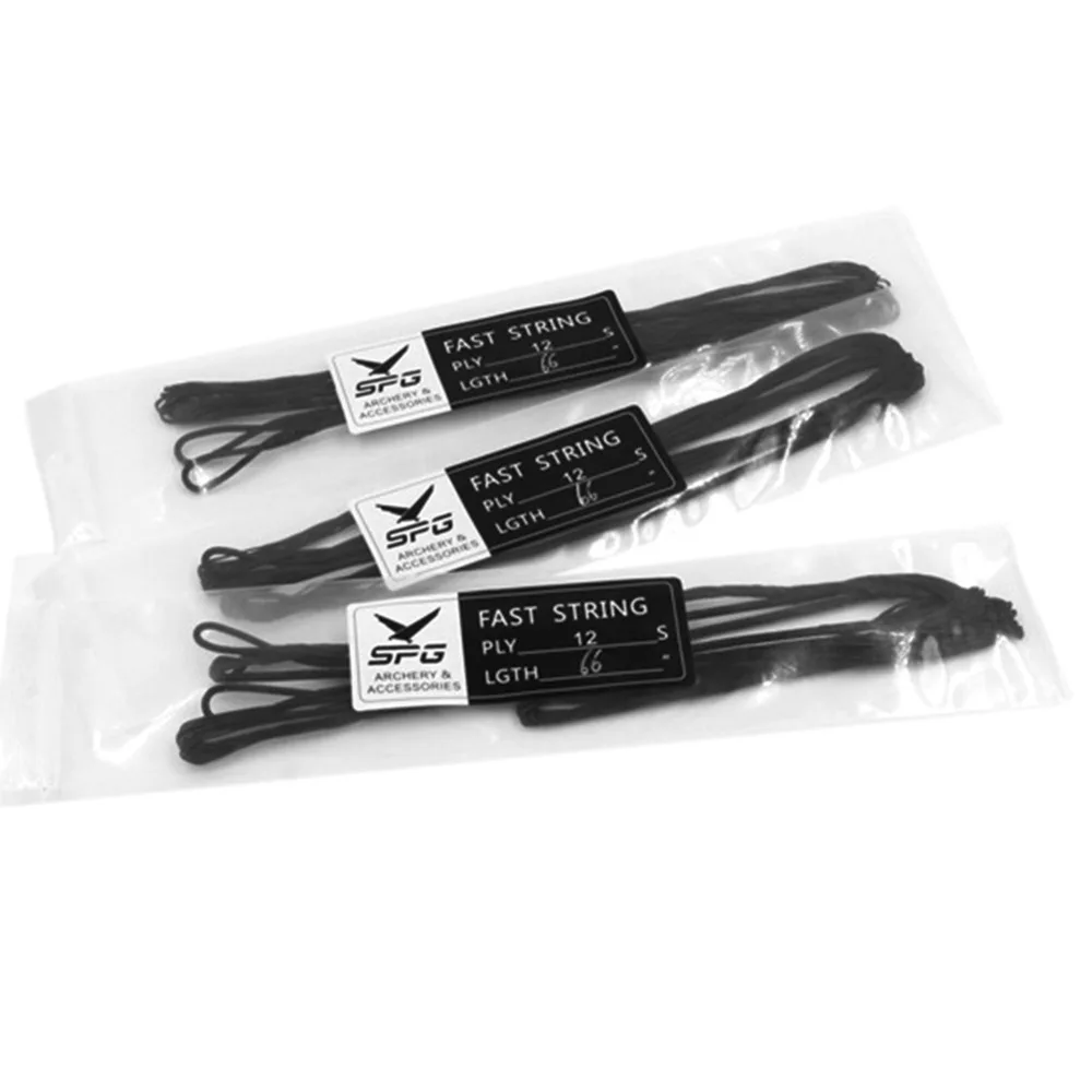 

Outdoor Sports Hunting Archery Accessories Black Bowstrings Bow Strings For Recurve Bow Longbow Suitable For Bow Length 48"-70"