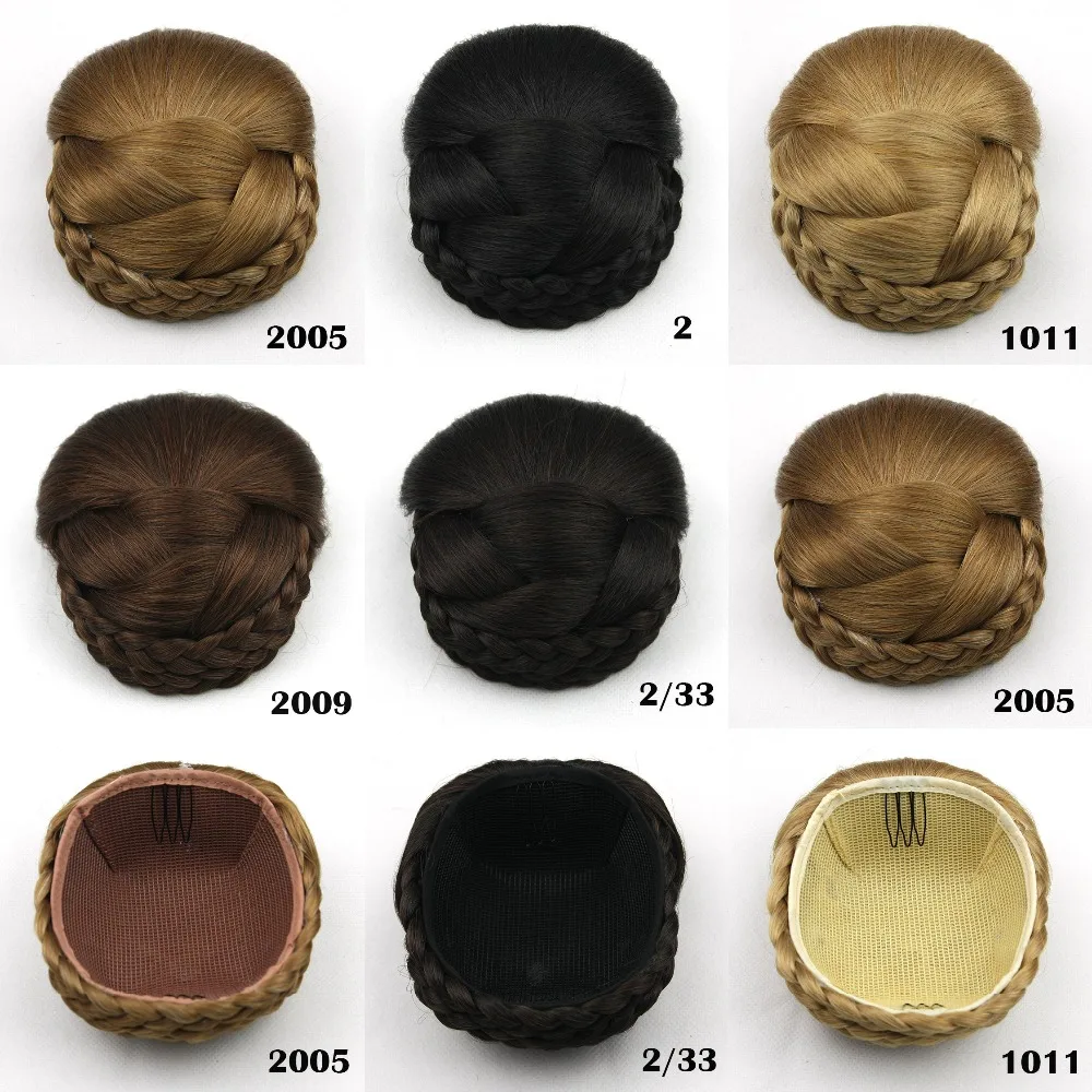 1pcs Braided Hair Bun Contract Tail Wig Hair Chignon Roller