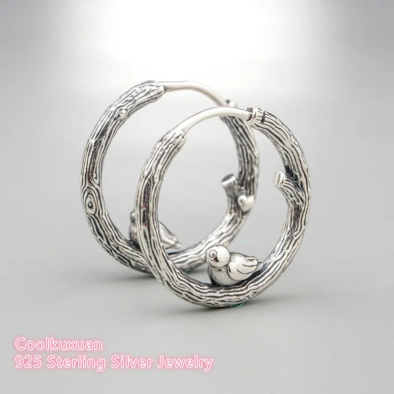 

2019 new Spring Original 100% 925 Sterling Silver Spring Bird Earrings for Women Fine Jewelry