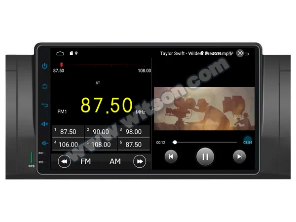 Perfect 9" Android 8.1 Oreo OS Car Multimedia Navigation GPS Radio for BMW E39 1995-2003 & BMW M5 1995-2003 & BMW X5 E53 2000-2007 2