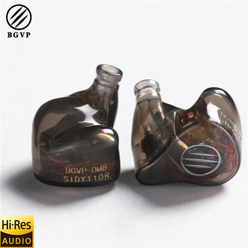 

BGVP DM6 Customized 5BA Earphone Audiophile HiFi Monitor In Ear Balanced Armature Earphone 6N 8 Core Cable Waterproof