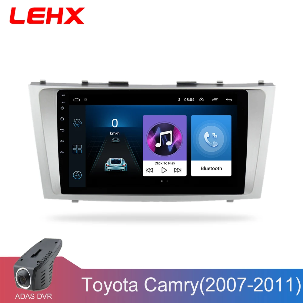 LEHX Android 8,1 coche Multimedia Player 2 din radio de coche para toyota camry 2007 2008 2009-2011with navegación coche cabeza ESTÉREO unidad