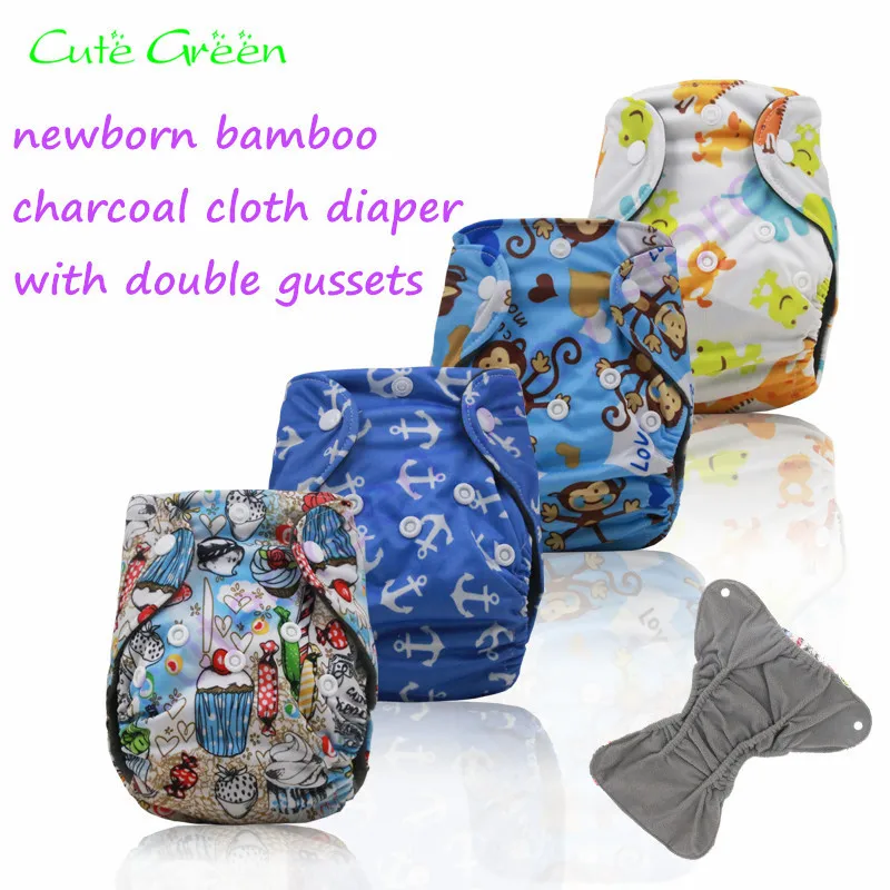 Buy Bamboo Charcoal Newborn cloth diaper baby nappies