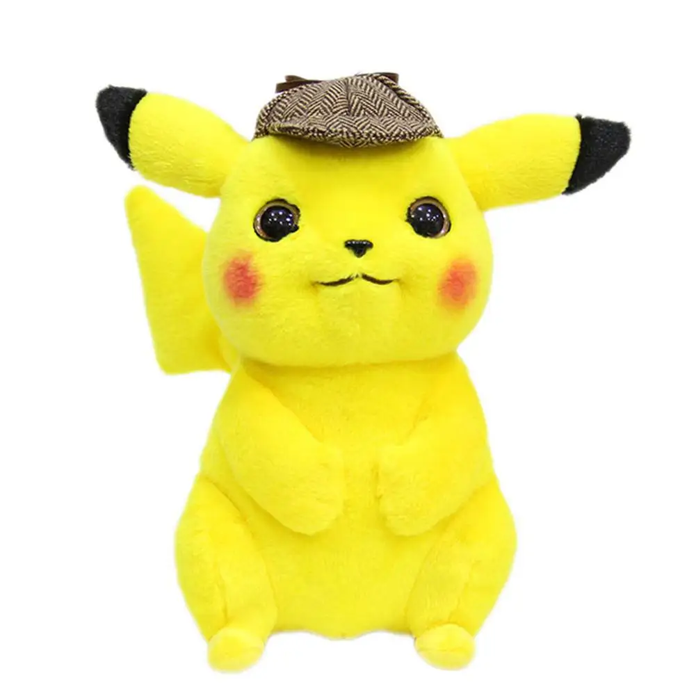 

New Detective Pikachu Cute Pikachu Plush kawaii Toys Doll Pillow for Children Boys Girls