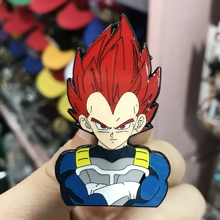

DragonBall Z Super Saiyan Vegeta Metal Badge Backpack Brooch Pin Chest Cospaly