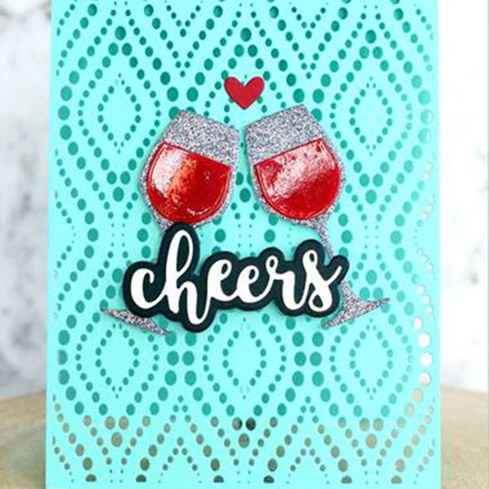 

GJCrafts Dies Cutting Celebrate Wine Metal Cutting Die for DIY Scrapbooking Album Card Paper Craft Diecut Embossing Template