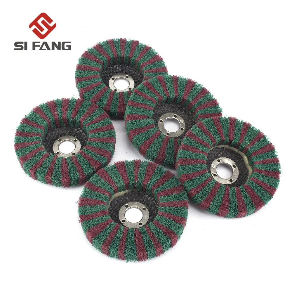10Pcs 4/" Nylon Fiber Flap Polishing Wheel Disc Rotary Tool for Polishing 240#