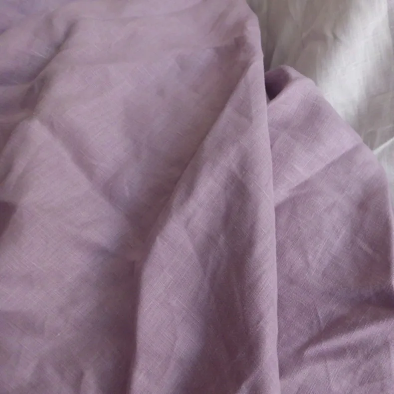 Вымытое чистое белье пододеяльник King size натуральное постельное белье серое одеяло чехол Funda Nordica 9" x 90" - Цвет: purple