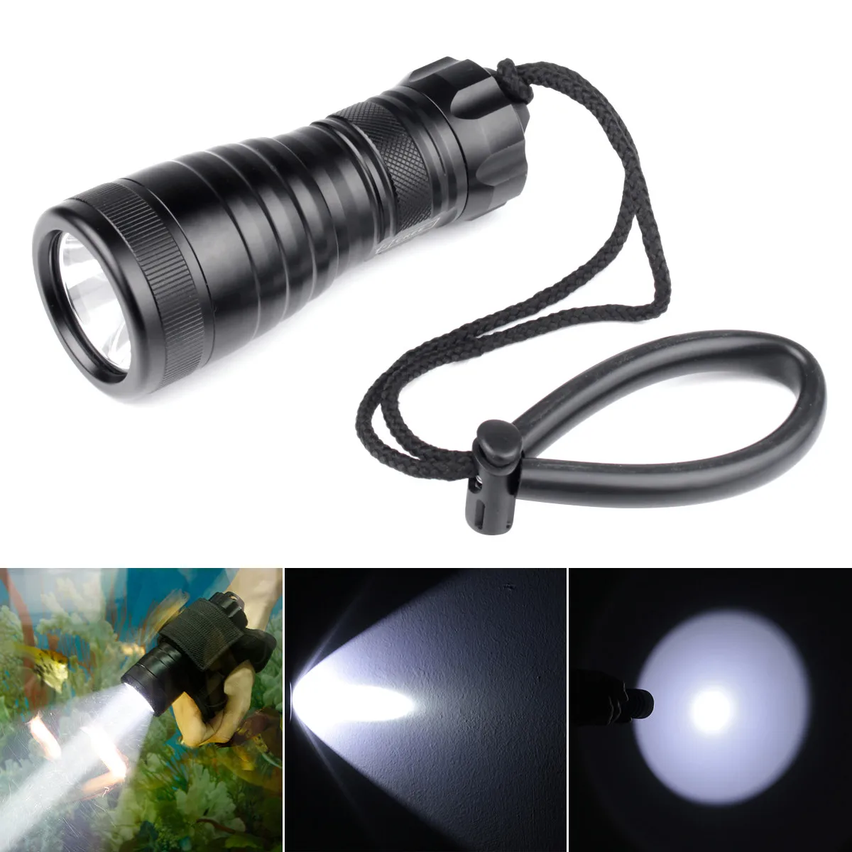

Brinyte 800 Lumen XM-L2 LED Diving Flashlight Light Torch Lamp Waterproof Underwater 200m Diver Flash Light Support AA Battery