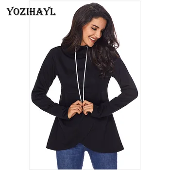

YOZIHAYL New Autumn Sweatshirts Women Gown With A Hood Hoodies Ladies Long Sleeve Casual Hooded Pullover Clothes Sweatshirt
