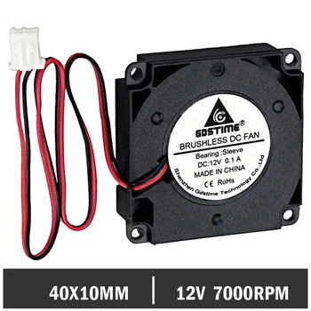 Online 1000pcs Gdstime 12 Volt 4010 40mm 40x40x10mm Turbo Blower Fan Sleeve Bearing 2PIN Blower Cooling Cooler Fan For 3D Printer Parts