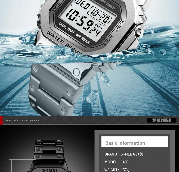 à prova dwaterproof água casual aço inoxidável relógio masculino