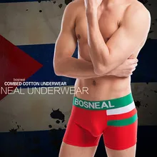 Мужское нижнее белье чёсаный хлопок 4 см пояс флаг для ремня мужские сексуальные боксеры со средней талией U выпуклый дизайн