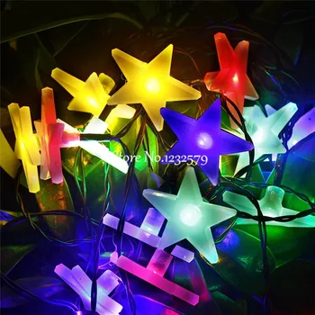 

5M/6M/7M/12M Solar Powered Star Shape String Fairy Lights 20/30/50/100 LED Christmas Party Festival Outdoor Indoor Decoration