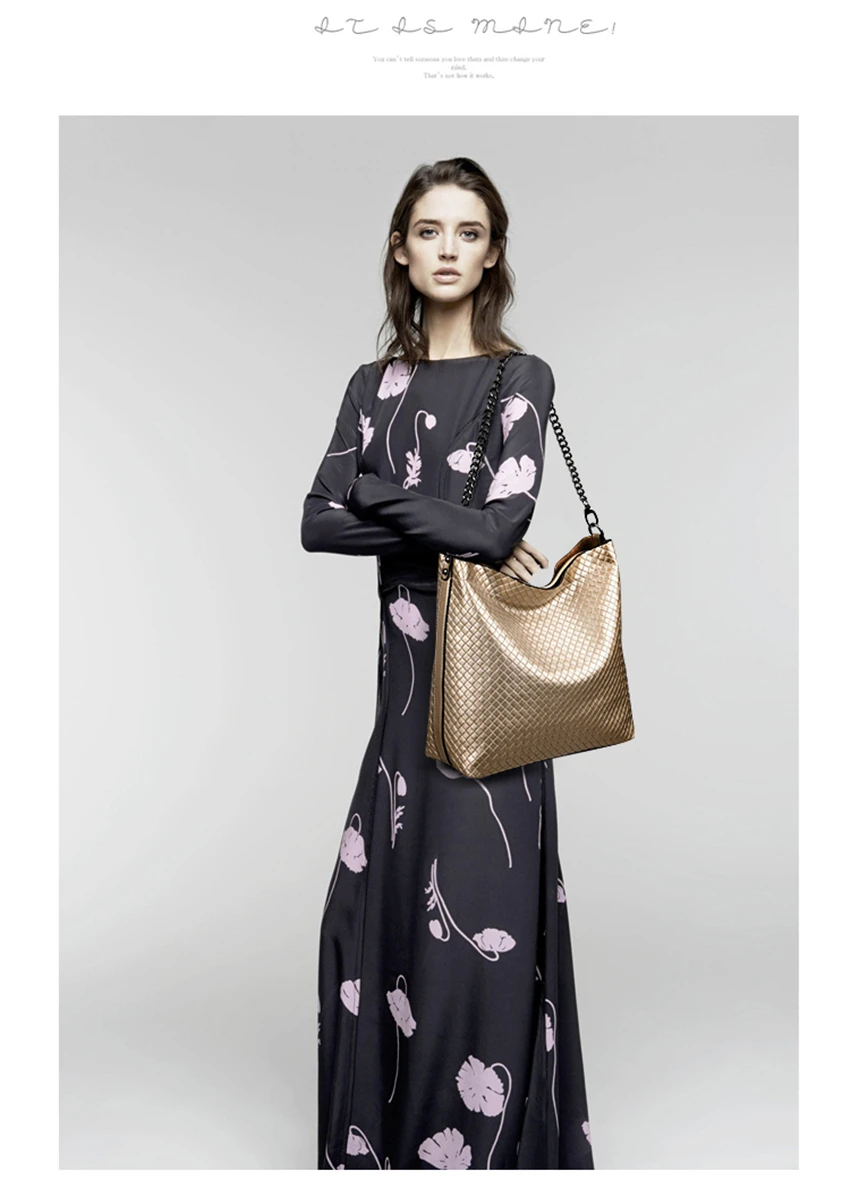 Новая женская сумка, простая модная женская сумка через плечо, Женская Высококачественная кожаная большая сумка с цепочкой, роскошная женская сумка через плечо
