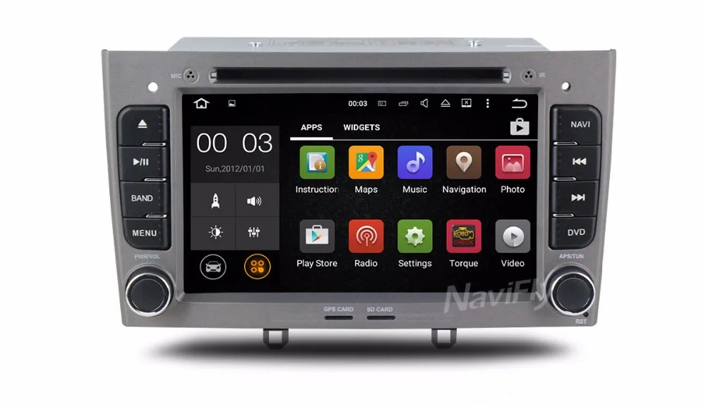 Excellent 2din Quad Core  Android8.1 Car radio GPS Player For Peugeot 408 308 wifi 4G LTE bluetooth DVD GPS 2G RAM  support OBD2 DVR DAB+ 23