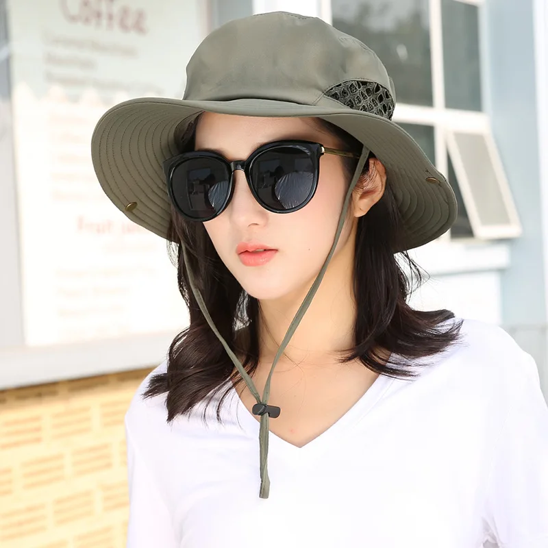 

New men and women universal outdoor mountain bucket hat Simple breathable sun fisherman hat