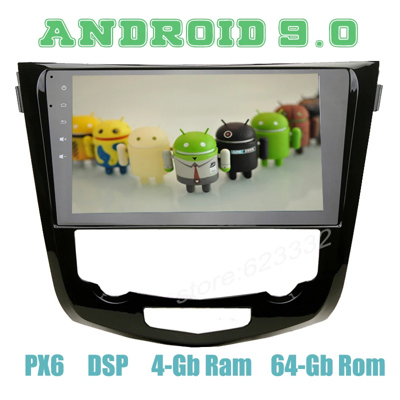 Для nissan X-trail Qashqai 2014-2018 PX6 10,2 "Android 9,0 автомобиль gps радио-плеер с 4 + 64 Гб авто стерео мультимедийная Главная панель