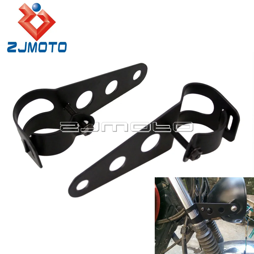 Universal 31cm 43mm Tube Fork Light Holder Motorcycle Custom Headlight