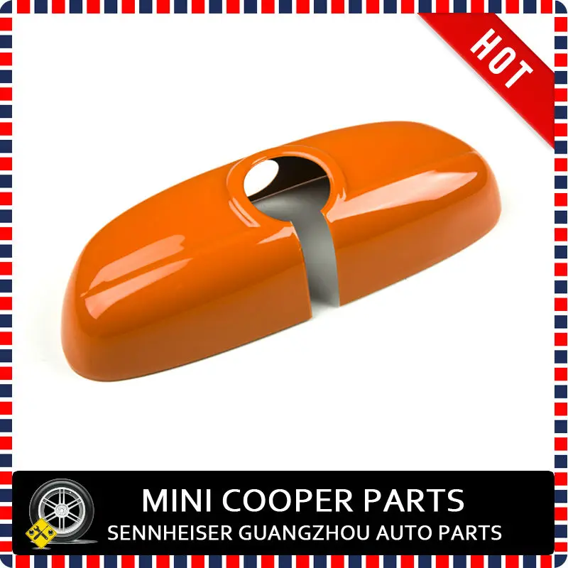 Фирменная Новинка mini cooper оранжевый стиль mini Ray ABS Материал с защитой от ультрафиолетового излучения, внутренняя зеркальная Крышка для mini cooper F56 F55(1 шт./компл