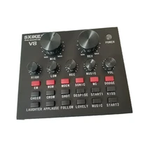 V8 аудио Внешняя USB гарнитура микрофон K песня прямая трансляция Звуковая карта для мобильного телефона компьютера ПК