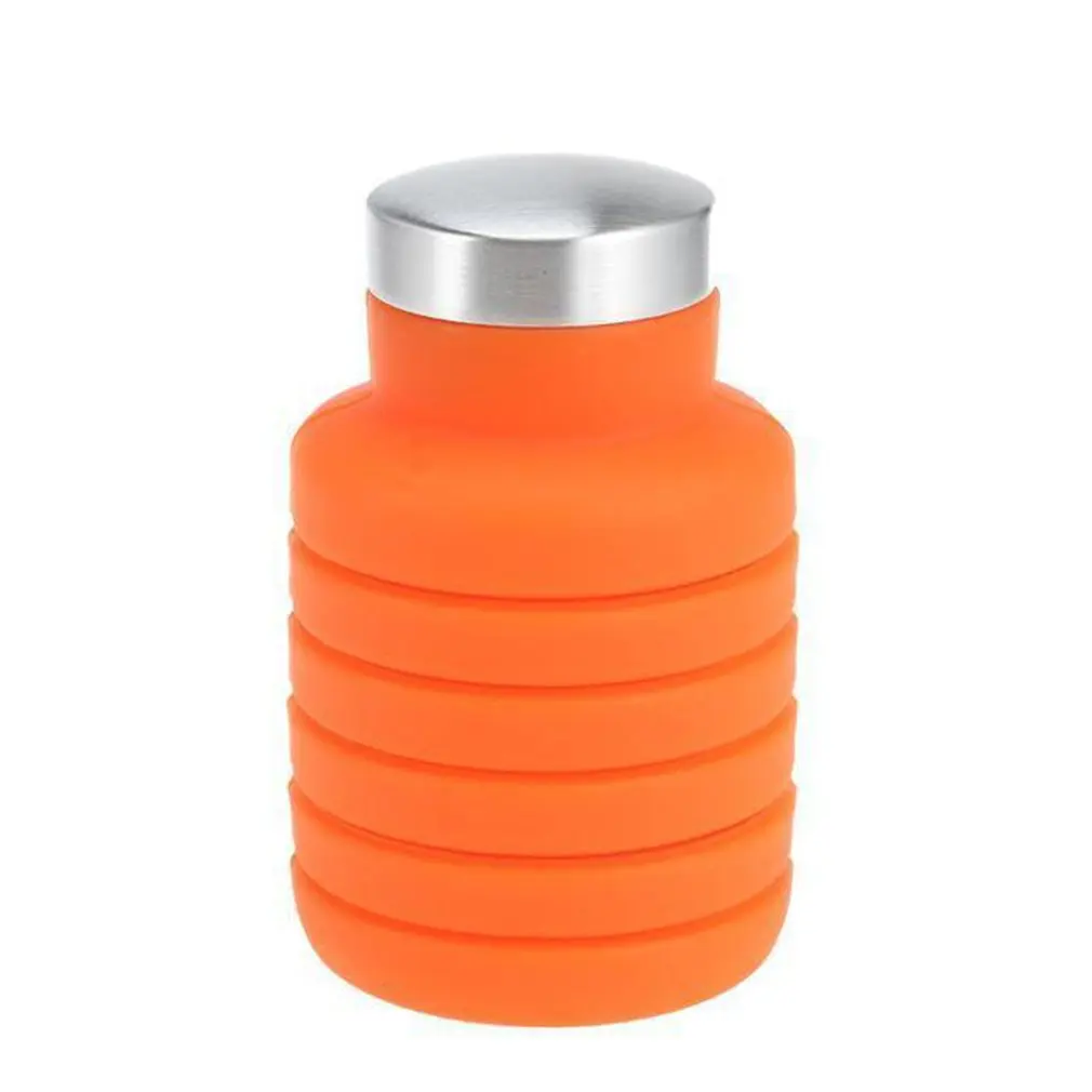 

Hiking Cycling Outdoor Portable 400ML Water Bottle Silicone Collapsible Multifunctional Sports Kettle Leak-proof Camping Cups
