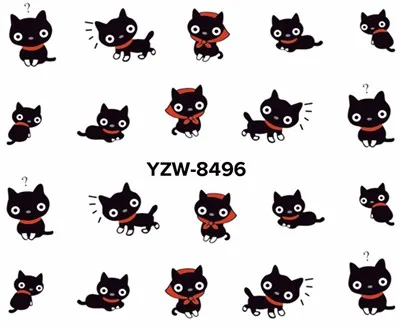 Lovely Cute Cat Nail Stickers Lovely Cute Cat Nail Stickers