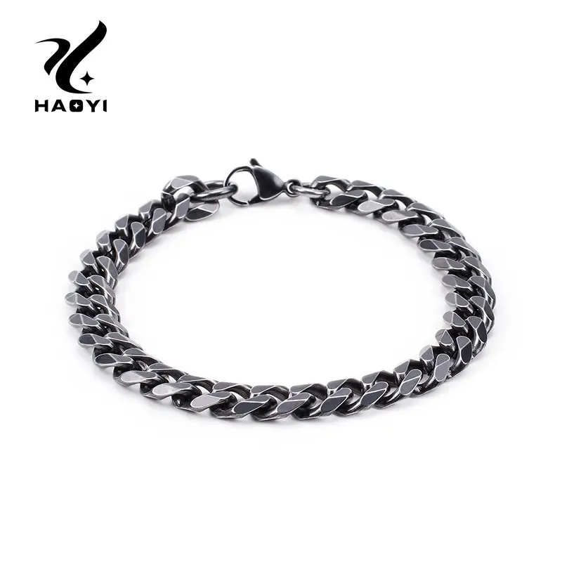 6/8/9/11 мм Нержавеющая сталь Для мужчин s браслет подарки Для мужчин мужской кубинской цепочка на руку Аксессуары Мужская цепь