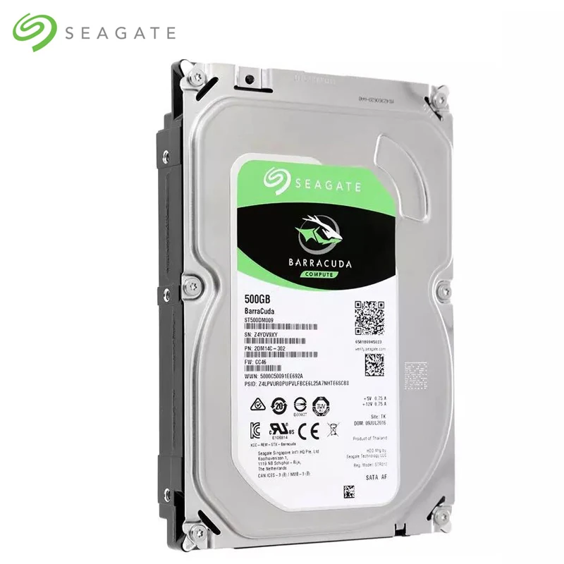  Seagate baracuda 500GB 35 pulgadas disco duro interno SATA 30 HDD 7200 RPM SATA 6 Gb/s 16MB Cache d