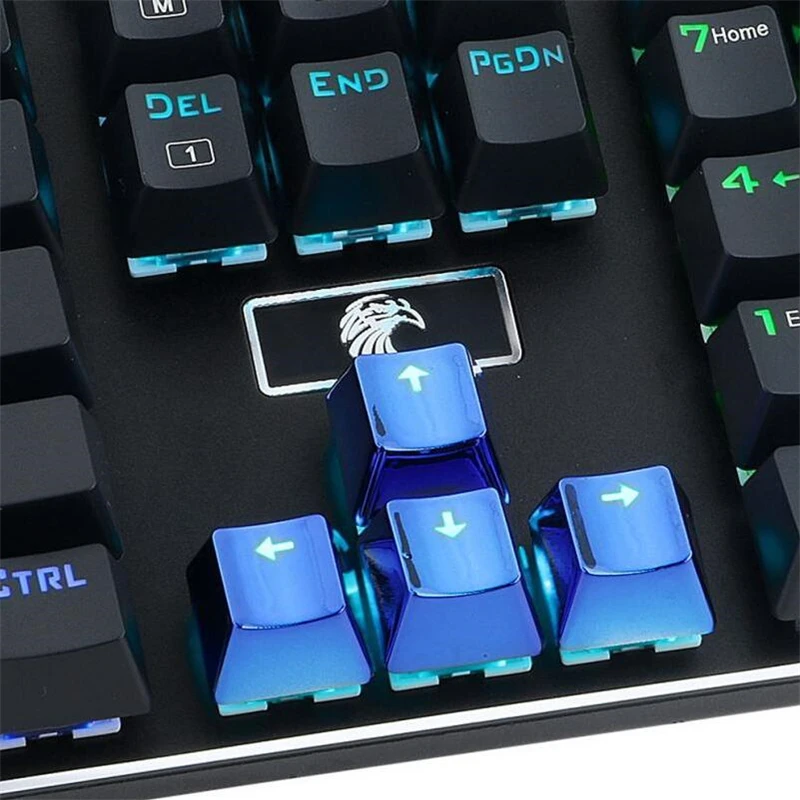 DIY Keycap PBT с подсветкой, полупрозрачные металлические гальванические клавиши для механической клавиатуры, 12 стандартных накладных ключей