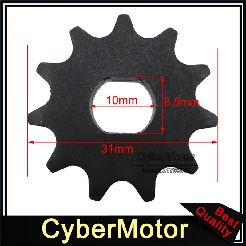 

T8F Chain 11 Tooth Sprocket Motor Engine Pinion Gear For MY1020 Electric Scooter