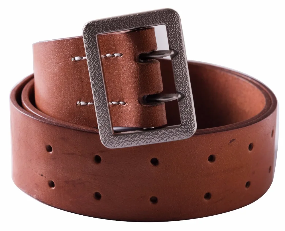 

WWII GERMAN OFFICER DOUBLE CLAW BROWN BELT HOLE SIZE XL 42-47"