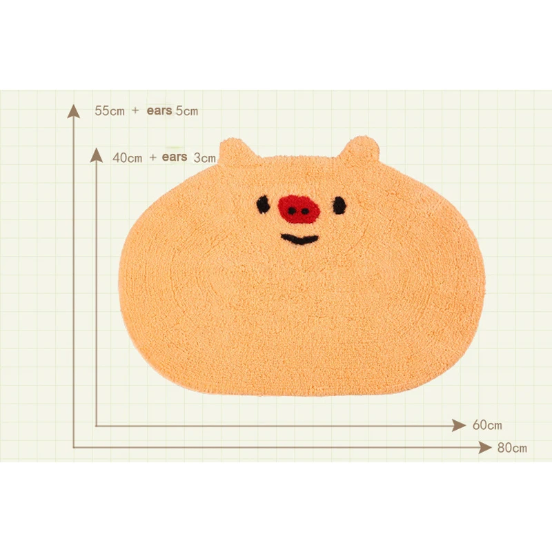 Pig Rug Tappeto Cucina Baby Room Floor Mat Tapis Chambre Bebe Door Dry Feet Mats Soft Cotton Cartoon Anti Slip Rugs For Bedroom Rug Aliexpress