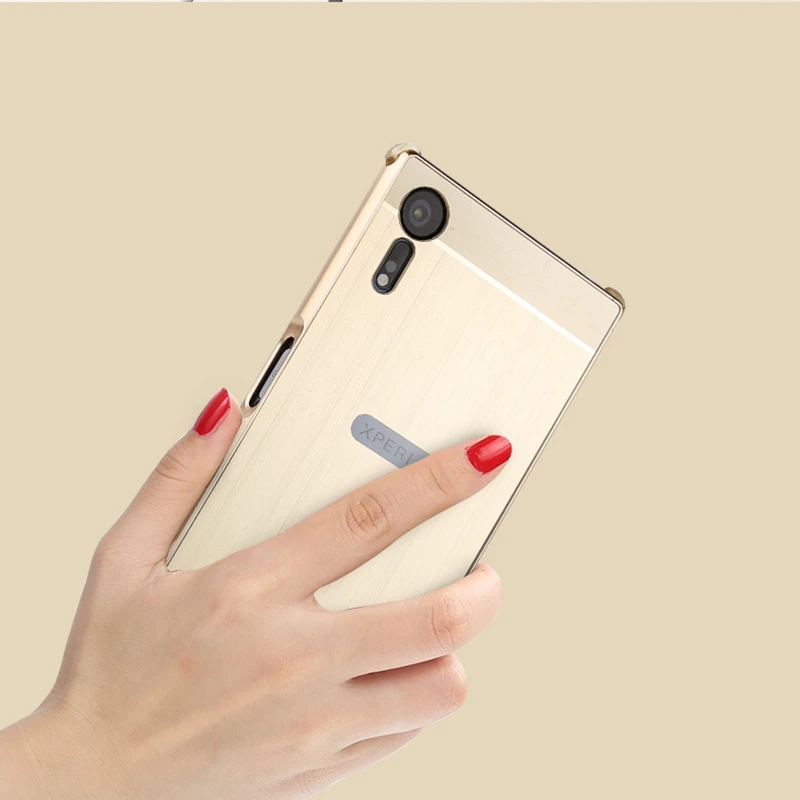 Металлический бампер Роскошные задняя крышка для Sony Xperia XZS двойной g8232 F5321 случае