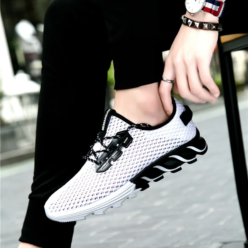 

2018 autumn new mesh openwork breathable men's shoes fashion lightweight casual shoes men