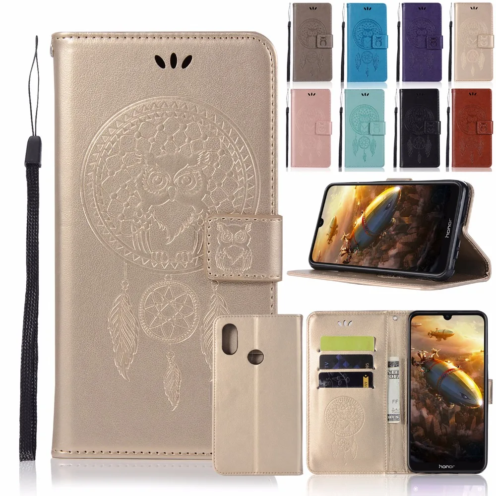 Роскошный кожаный чехол для Huawei Y6 2019 (2019) Y 6 Y62019 бумажник телефона 09 дюйма|Бамперы|