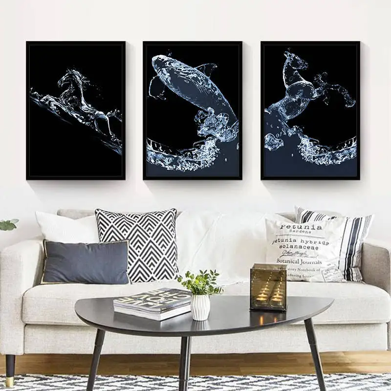 Modern creative abstract animal Posters And Prints Wall Art Canvas Painting Pictures For Living Room Decoration | Дом и сад