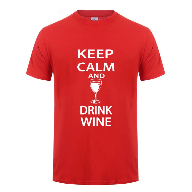 KEEP CALM AND DRINK WINE футболка забавный подарок на день рождения для мужчин папа Папа