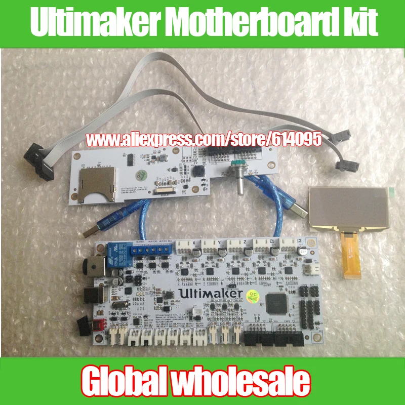  1kit 3D printer Ultimaker v2.1.1 v2.1.4 motherboard + LCD control panel set / 3D printer Ultimaker 2 LCD control motherboard kit 