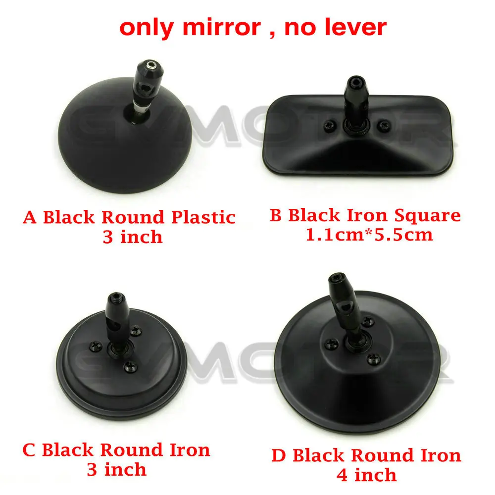 Классические черные/хромированные зеркала для мотоциклов 8 мм/10 мм резьба