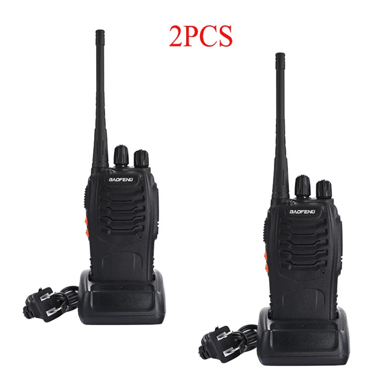 

2pcs/lot BAOFENG BF-888S Walkie talkie UHF Two way radio baofeng 888s UHF 400-470MHz 16CH Portable Transceiver with Earpiece