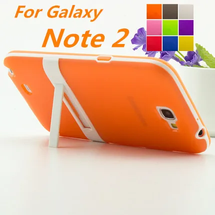 

Ultra-thin PC Frame TPU Soft Cover Silicon Case For Samsung Galaxy Note 2 N7100 Matte Feel Phone Cases For Samsung Note 2 Note2