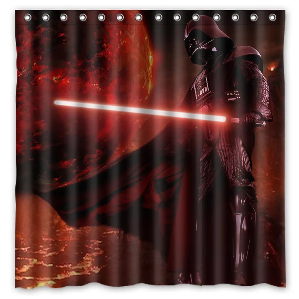 Polyester Fabric star wars darth vader Printed Shower Curtains