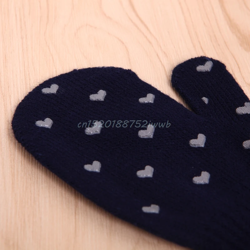 Детские варежки в горошек со звездами и сердечками; Мягкие вязаные теплые модные перчатки для мальчиков и девочек;# T026
